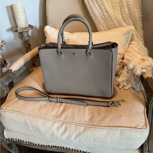 Tory Burch-Gray Leather Handbag